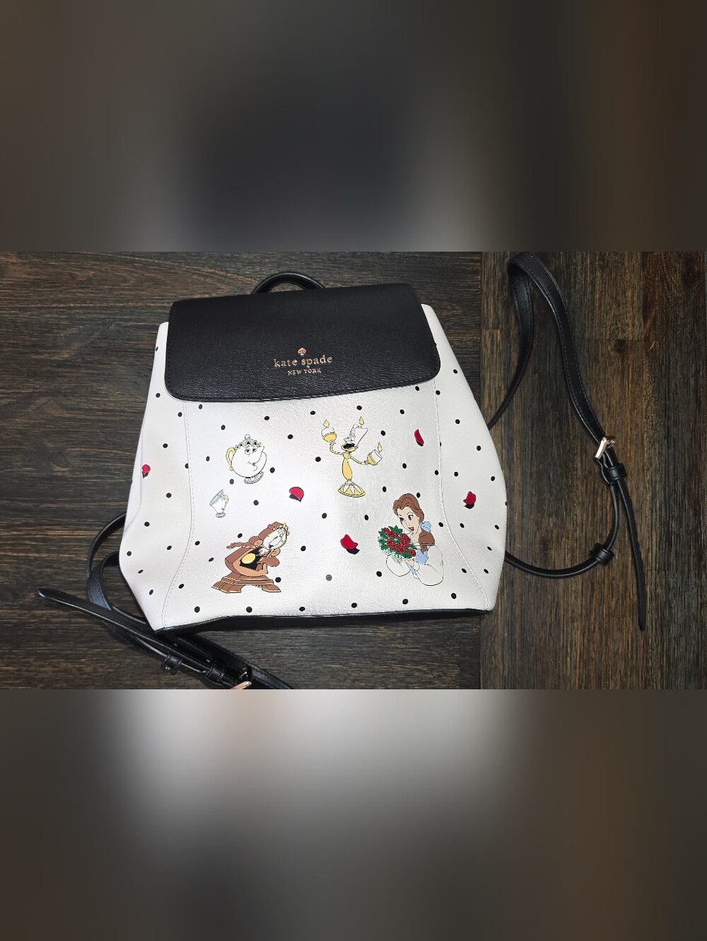 Disney x Kate Spade New York Beauty and the Beast Flap Backpack (Style No. KE566